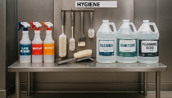 Produits de nettoyage et désinfection pour brasserie. Détergents alcalins, acides et désinfectants alimentaires.