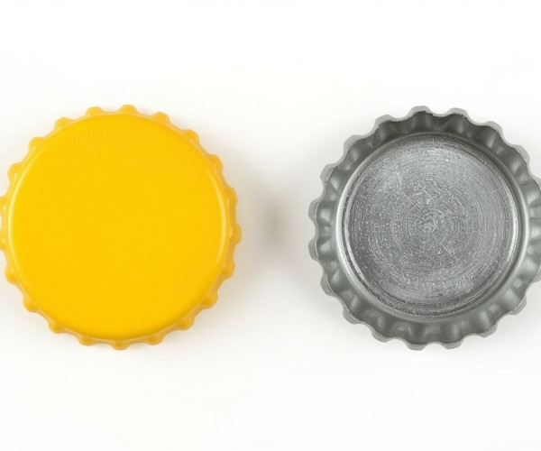 Capsules 26mm jaune avec joint plastique pour embouteillage